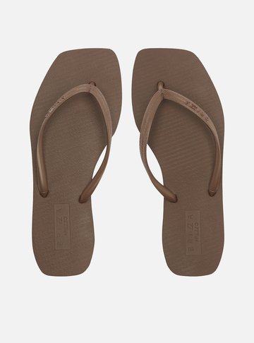 Arezzo — Chinelo de Dedo Marrom Flatform Brizza