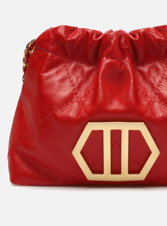 Bolsa Tiracolo Vermelha Couro Ester Pequena