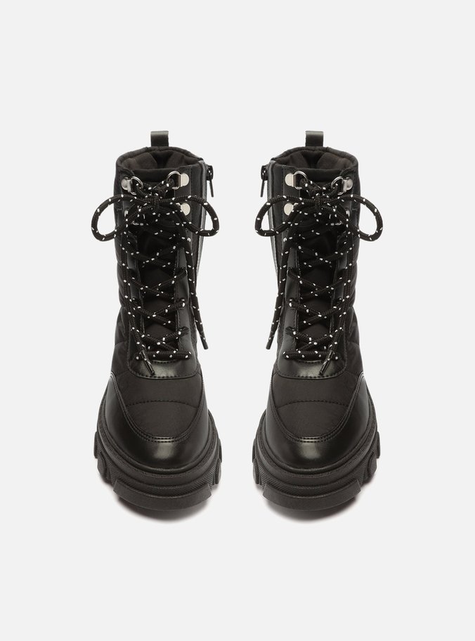 Bota Infantil Preta Nylon Tratorada