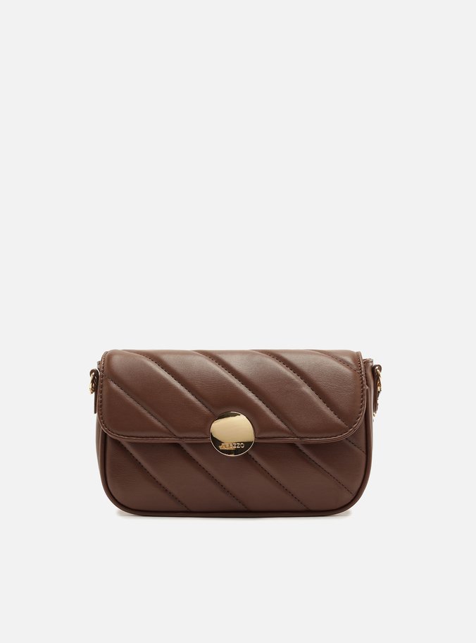 Bolsa Tiracolo Marrom Média Matelassê Corrente