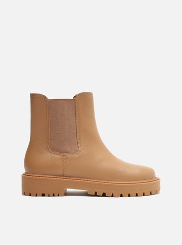 Bota Nude Tratorada Elástico Chelsea