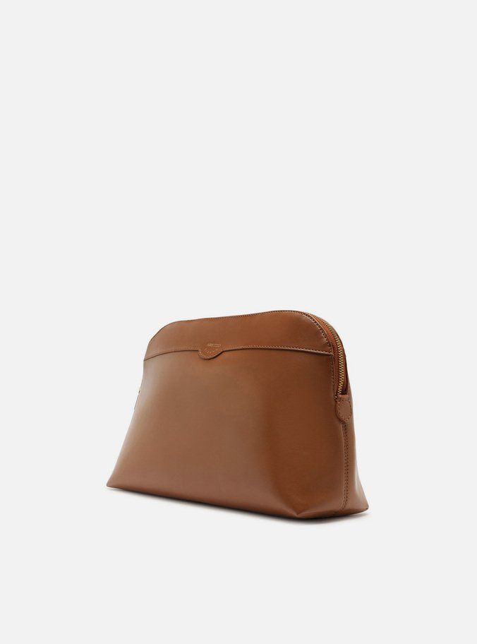 Necessaire Marrom Zíper Tag