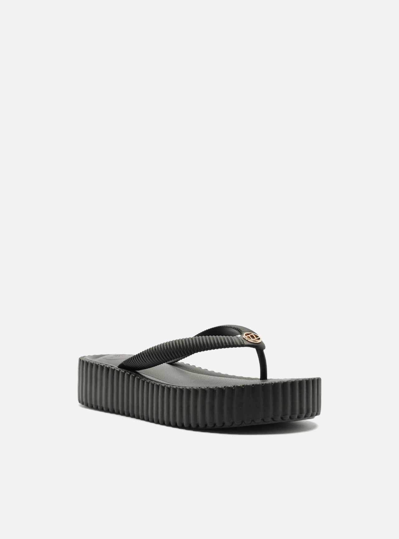 Sandália Preta Flatform Flip Flop Bali — foto 2