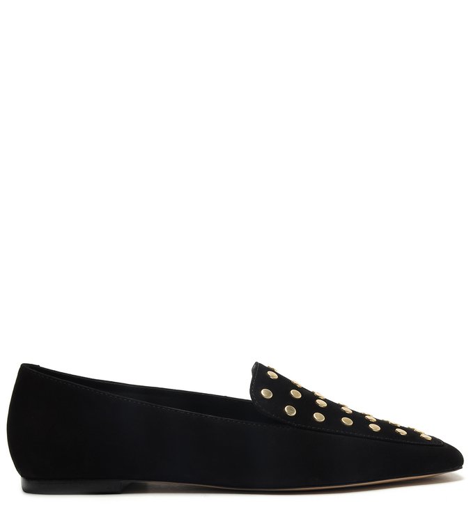Mocassim Preto Nobuck Tachas