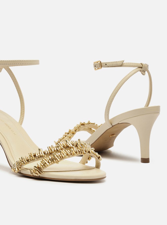 Sandália Off-White Salto Fino Lenny Niemeyer