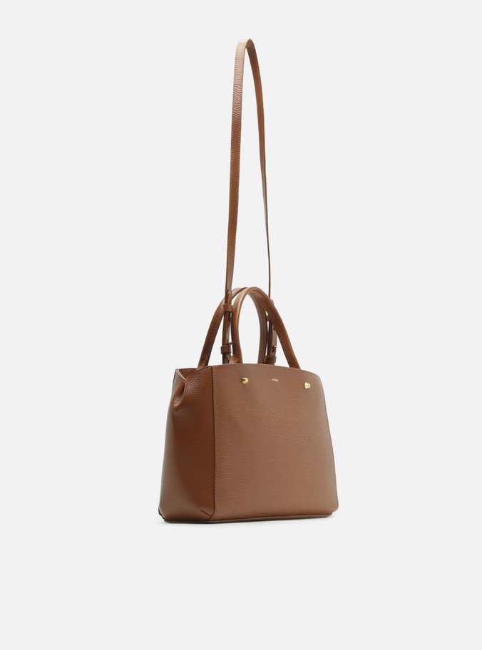 Bolsa Tote Marrom Couro Bella Média Cúrcuma