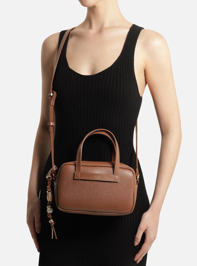 Bolsa Tiracolo Marrom Média Bag Charm Pedras