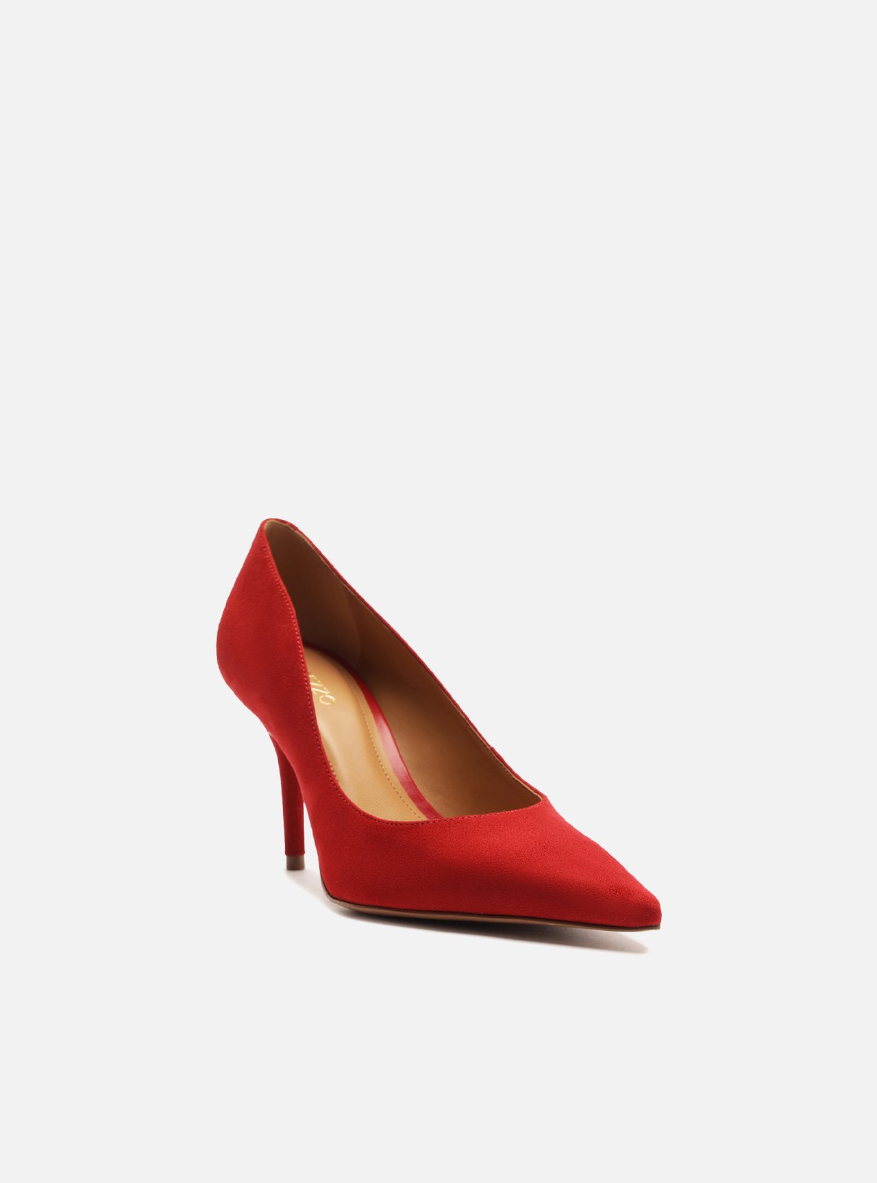 Scarpin Vermelho Camurça Salto Fino Essencial 85 — foto 2