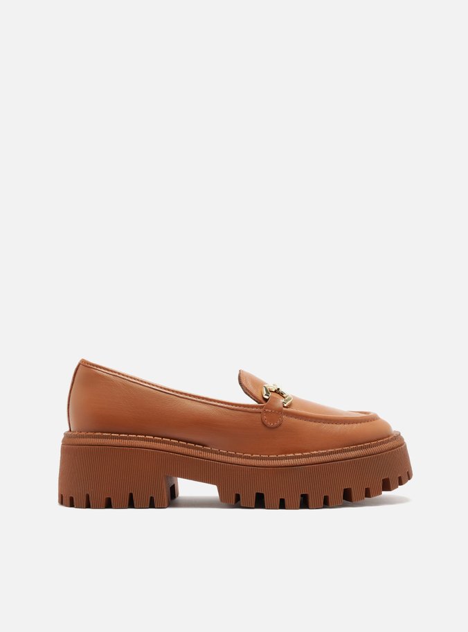 Mocassim Marrom Caramel Couro Tratorado Bridão