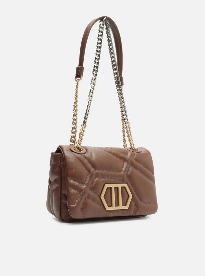 Bolsa Tiracolo Marrom Couro Emma Média