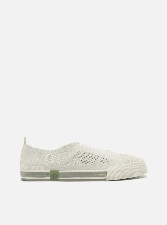 Tênis Slip On Cinza Knit Alme