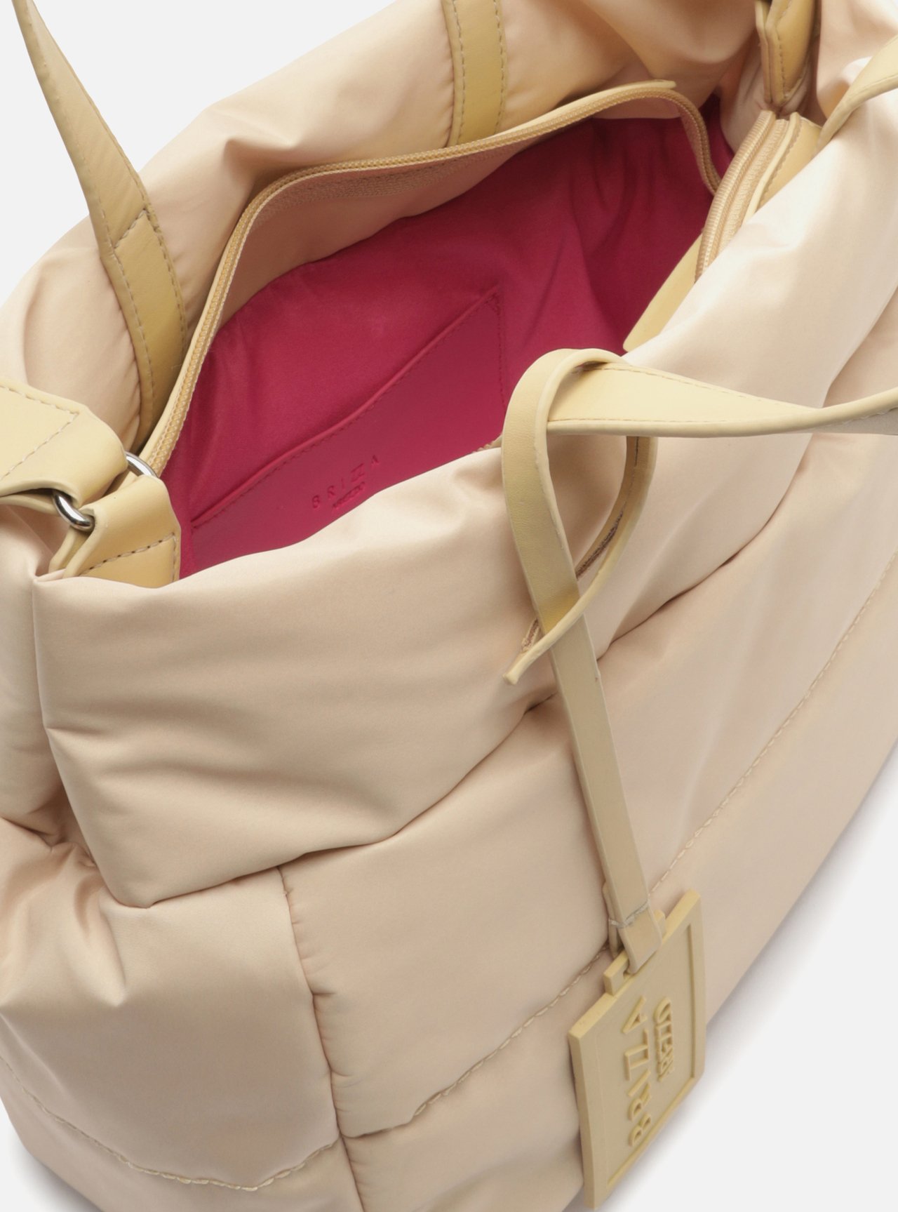 Bolsa Tote Nude Pequena Matelassê Brizza — foto 4