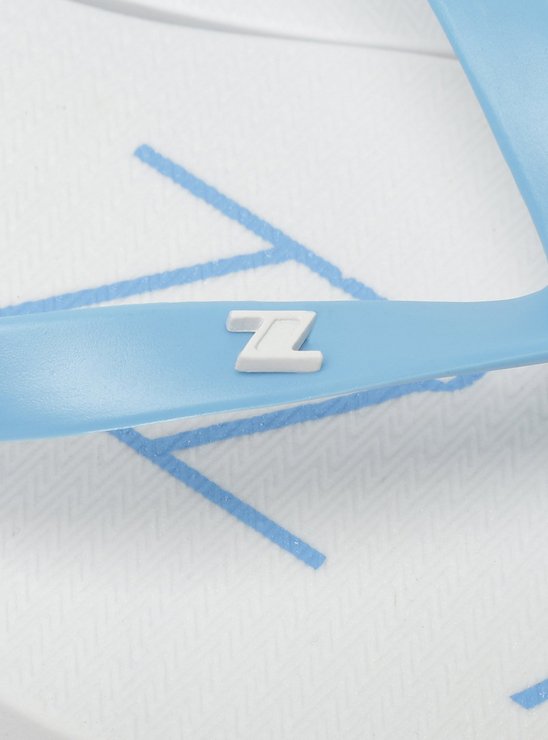 Chinelo de Dedo Branco Tira Vermelha Brizza