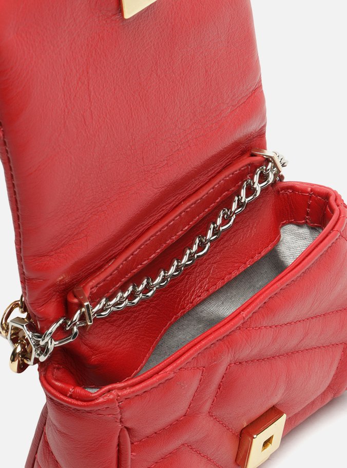 Bolsa Tiracolo Vermelha Couro Emma Pequena