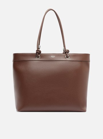 Arezzo — Bolsa Shopping Marrom Grande Nó