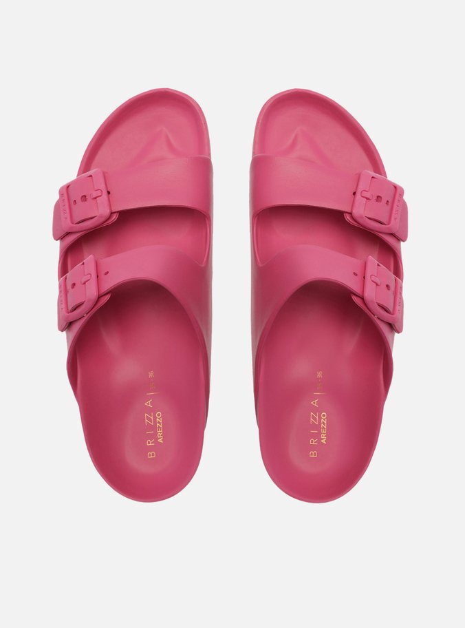 Slide Rosa Pink Flatform Tiras Brizza
