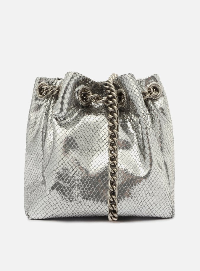Bolsa Bucket Prata Snake Corrente
