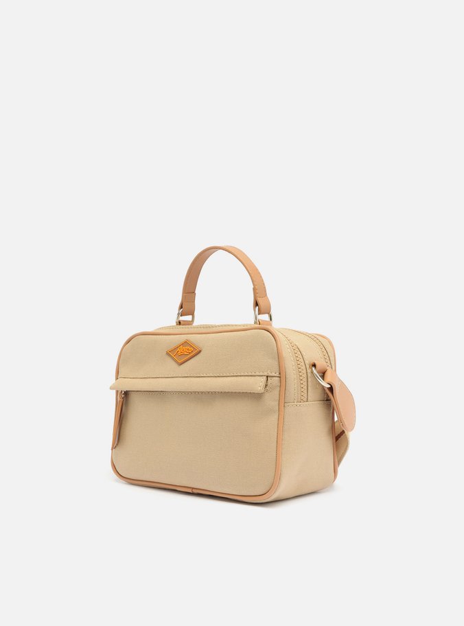 Bolsa Tiracolo Bege Lona Prione Média