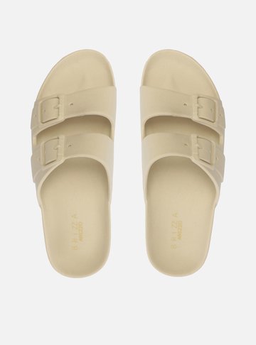 Chinelo Slide Off-White Fivelas Brizza