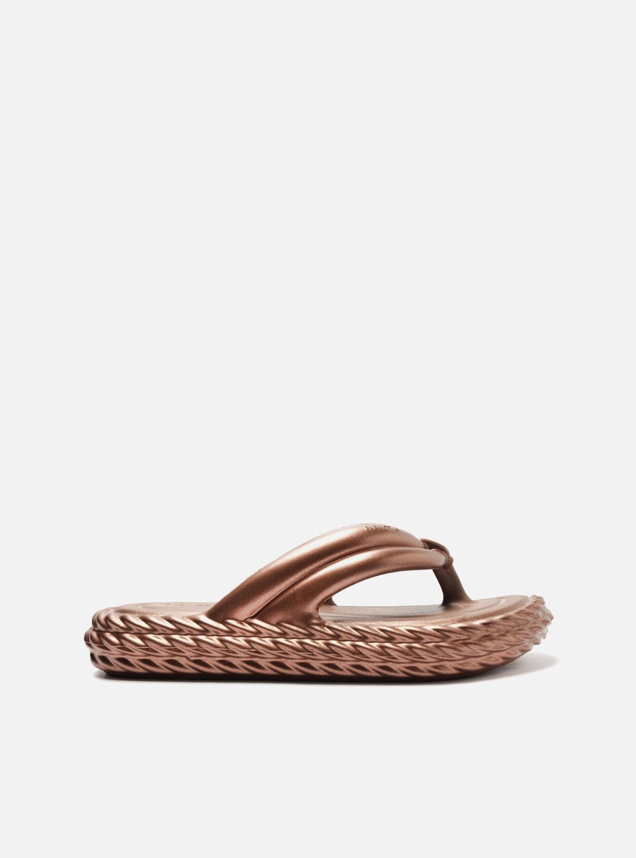 Sandália Marrom Metal Flatform Marrocos Bold — foto 3