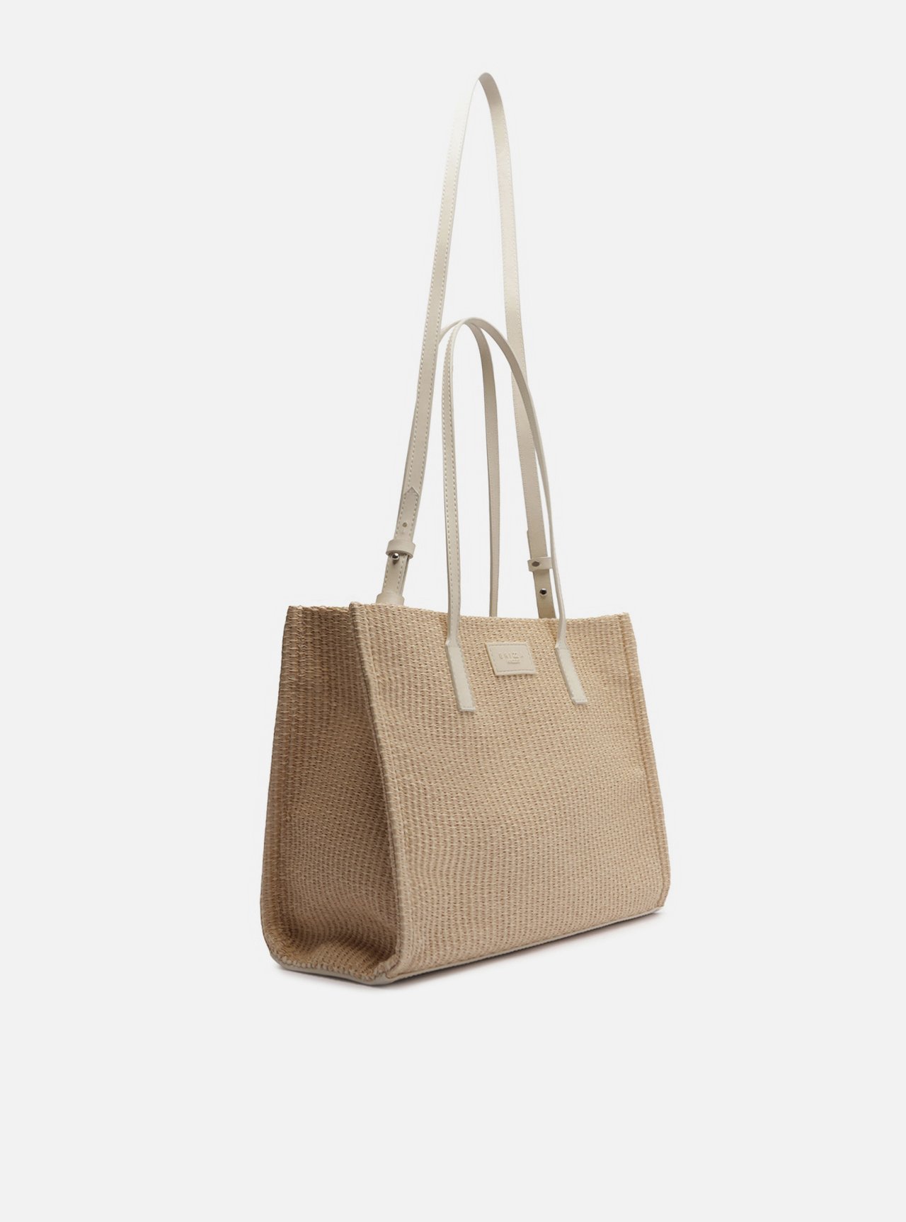 Bolsa Tote Off White Palha Sicília Grande Brizza — foto 5