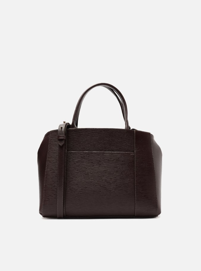 Bolsa Tote Marrom Couro Bella Média