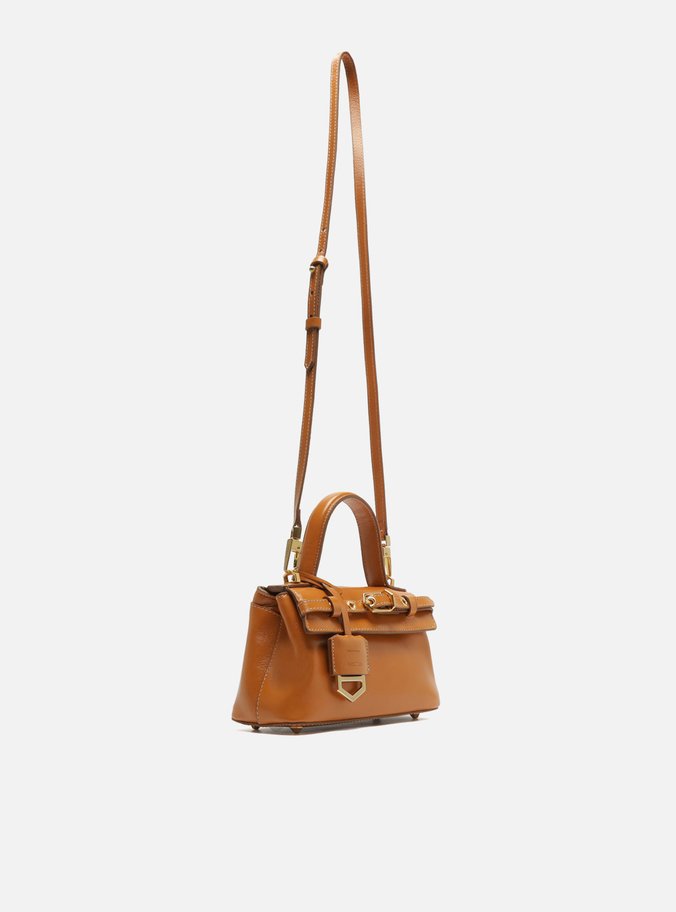 Tiracolo Caramelo Couro Pequena Bag Charm Victória