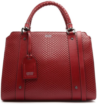 Bolsa Tote Viper Skin Piazza Grande Cherry Red | Arezzo