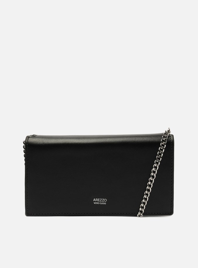 Bolsa Tiracolo Preta Couro Mary Pequena