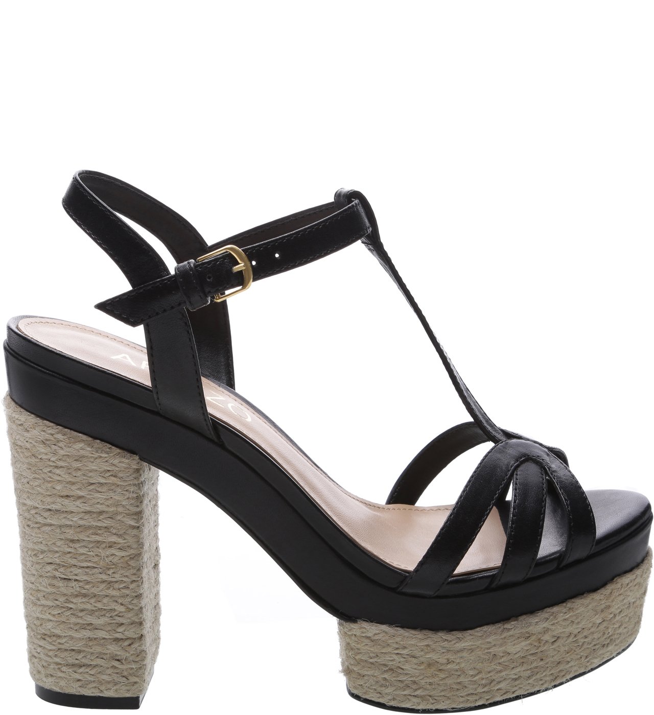 sandalia arezzo couro