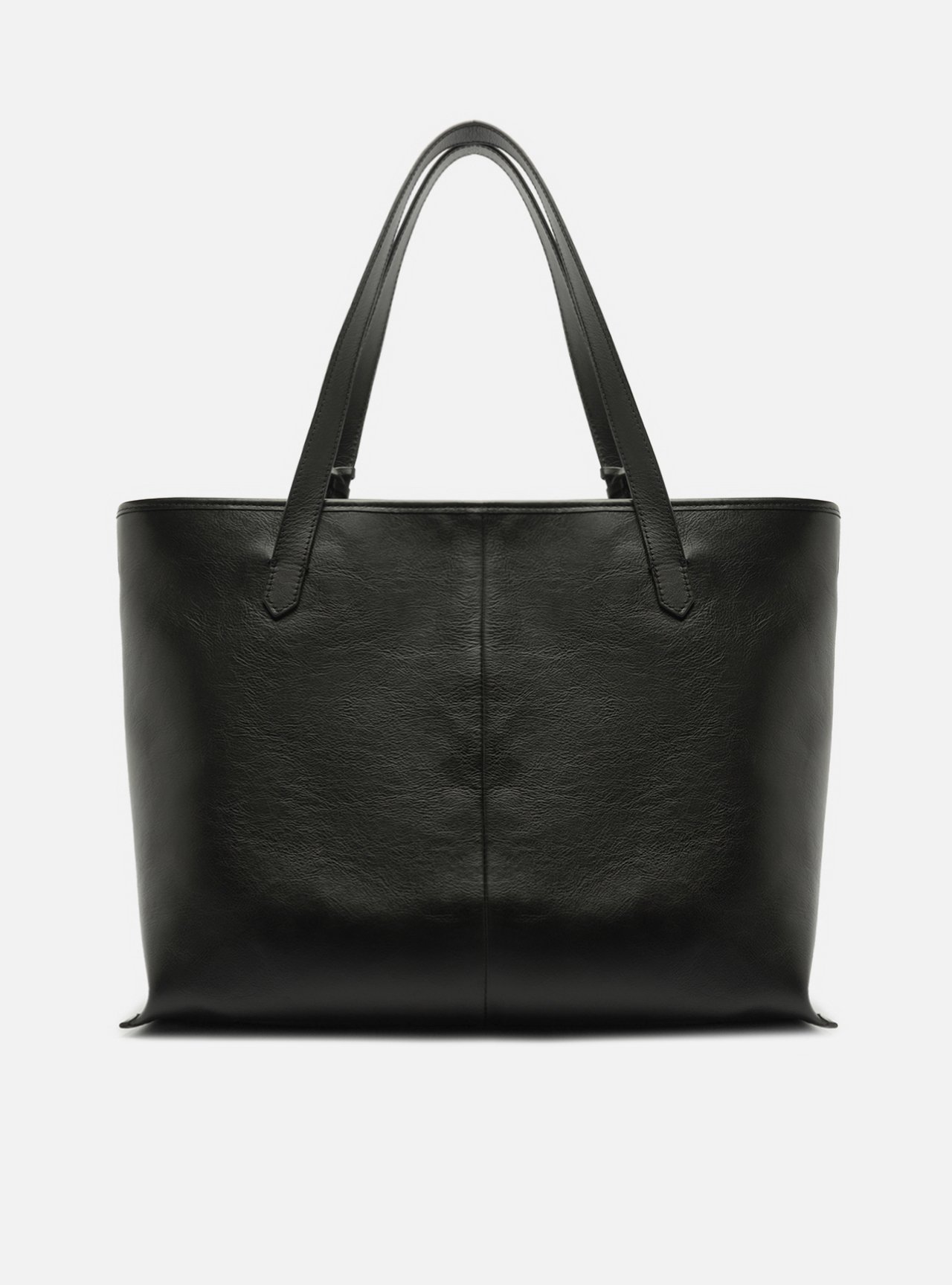 Bolsa Shopping Preta Couro Grande Matelassê — foto 3