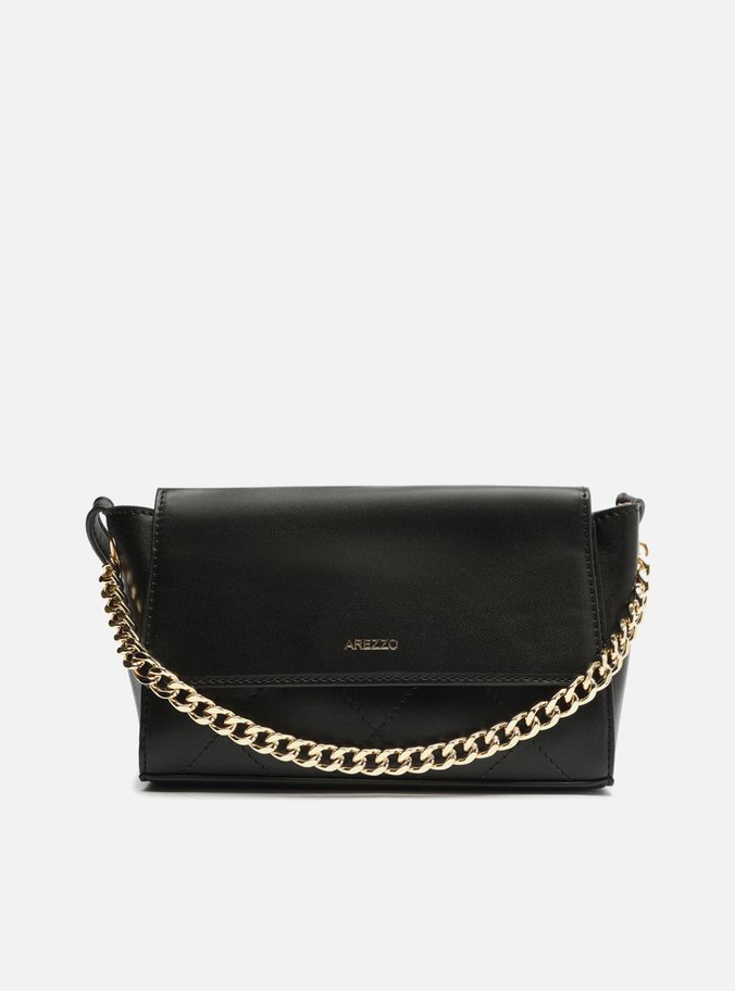Bolsa Tiracolo Preta Pequena Corrente Metal