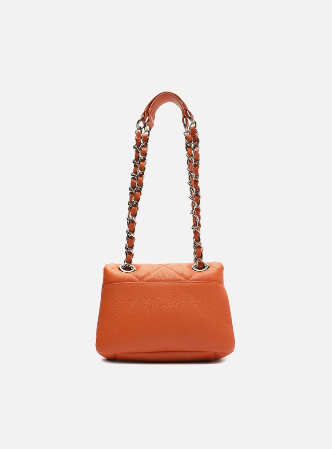 Bolsa Tiracolo Laranja Couro Mizz Pequena