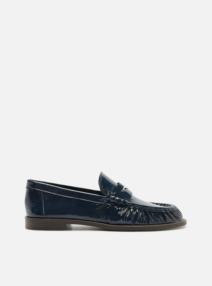 Mocassim Azul Couro