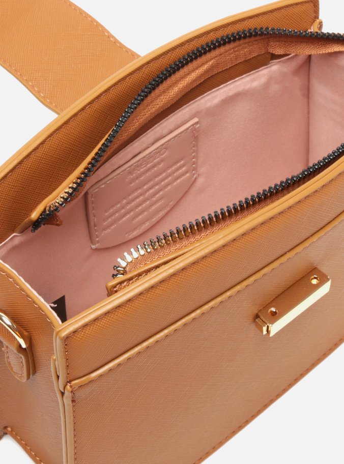 Bolsa Tiracolo Marrom Pequena Corrente