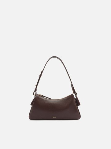 Arezzo — Bolsa Shoulder Marrom Couro Pequena