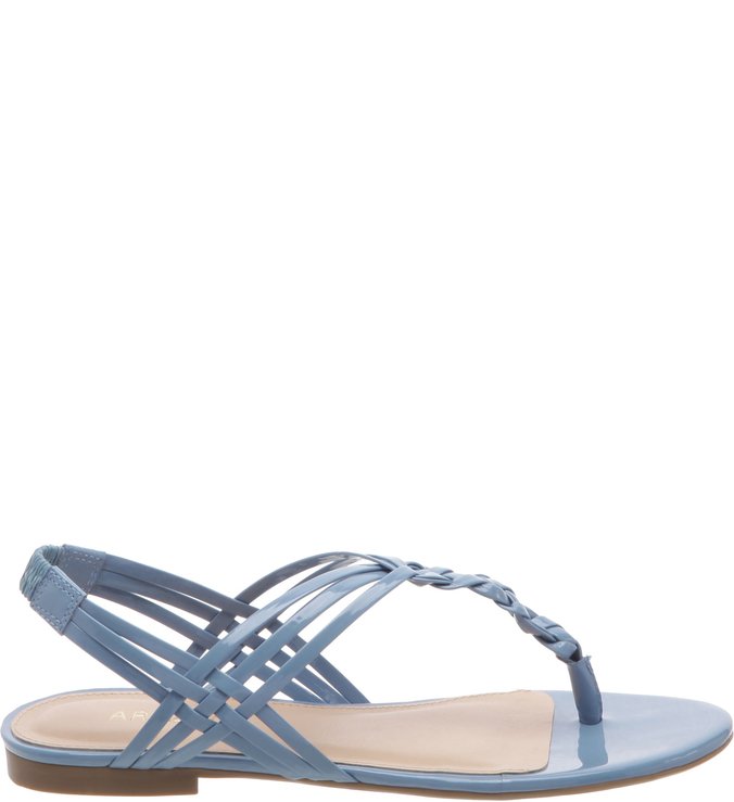 Rasteira Trança Verniz Acqua