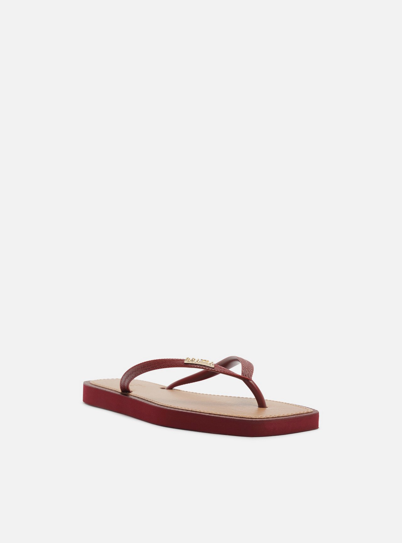 Chinelo de Dedo Vermelho Flatform Metais Brizza — foto 2