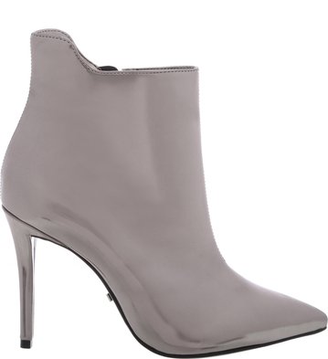 Ankle boot Salto Alto Fino Prata Velho
