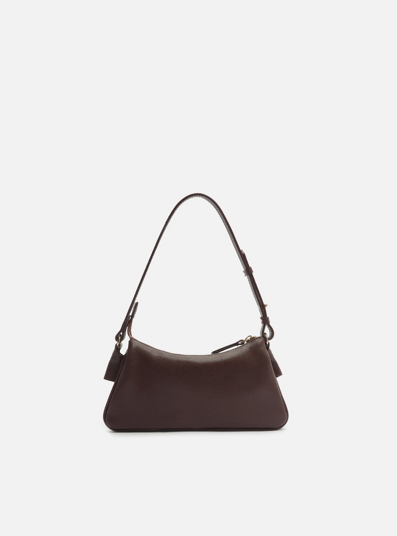 Bolsa Shoulder Marrom Couro Pequena — foto 3