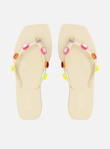 Chinelo de Dedo Off-White Square Diamond
