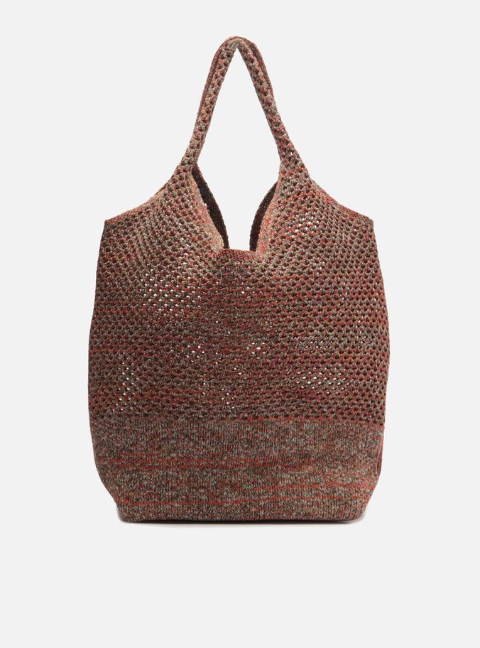Bolsa Shopping Mescla Crochê Paulina Grande Bege