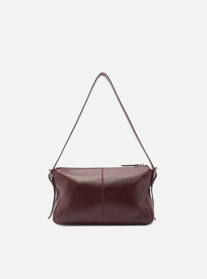 Bolsa Tiracolo Vermelha Couro Pequena Fivelas