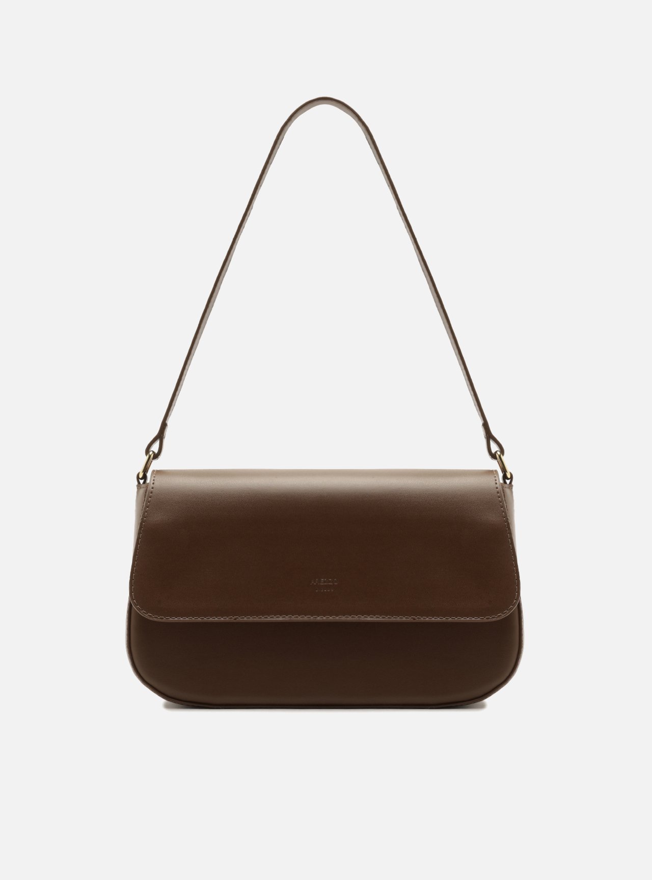 Bolsa Shoulder Marrom Média Metais — foto 1