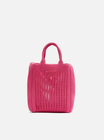 Bolsa Tote Rosa Croche Monaco Pequena