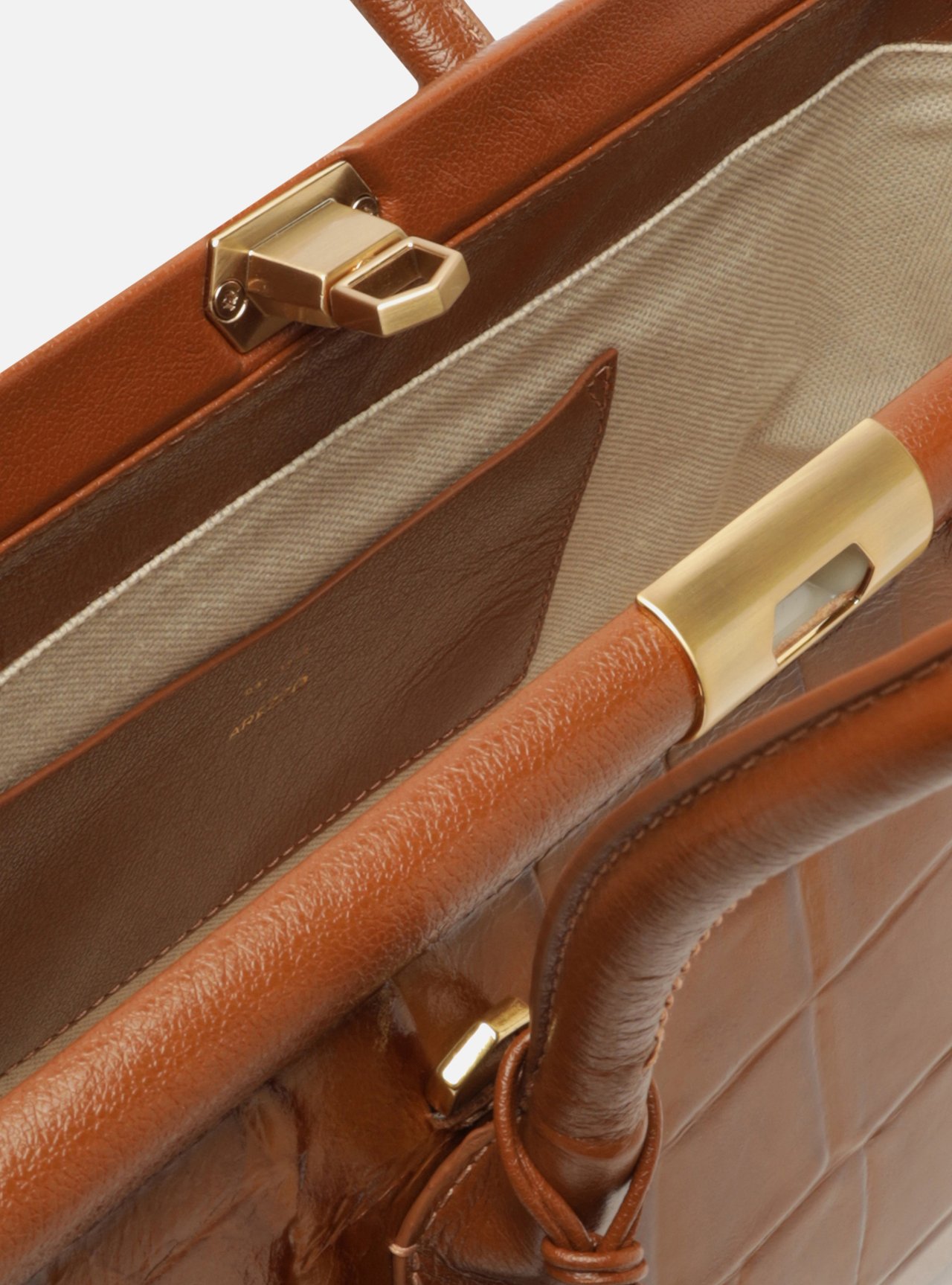 Bolsa Tote Marrom Couro Maxi Croco Grande — foto 4