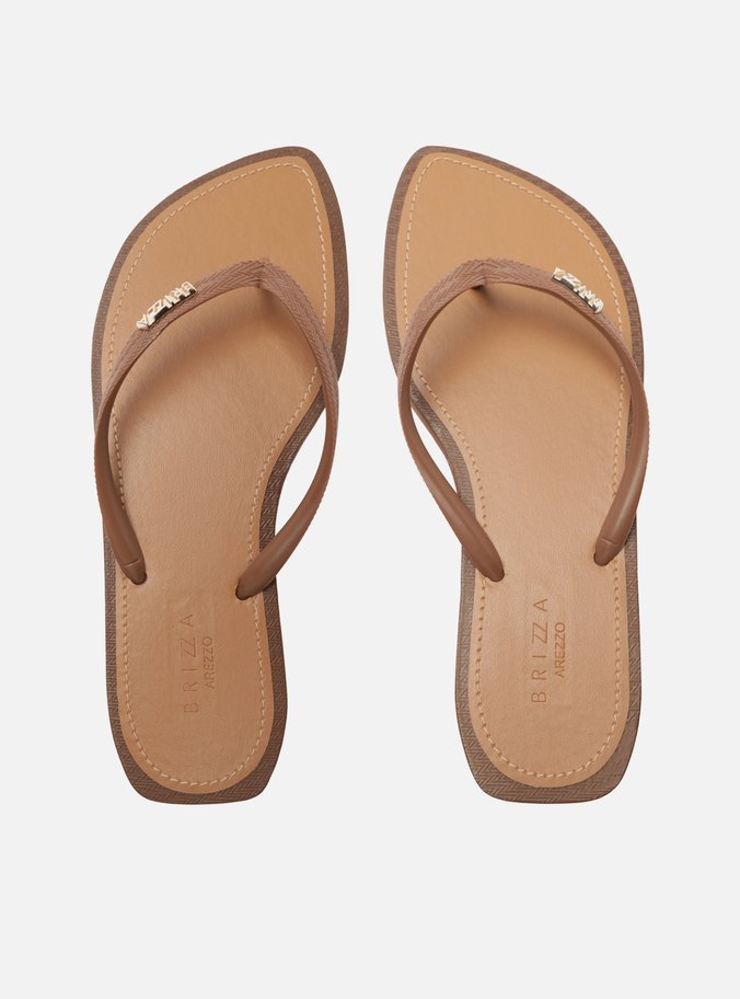 Chinelo de Dedo Marrom Coffee Recouro Flash