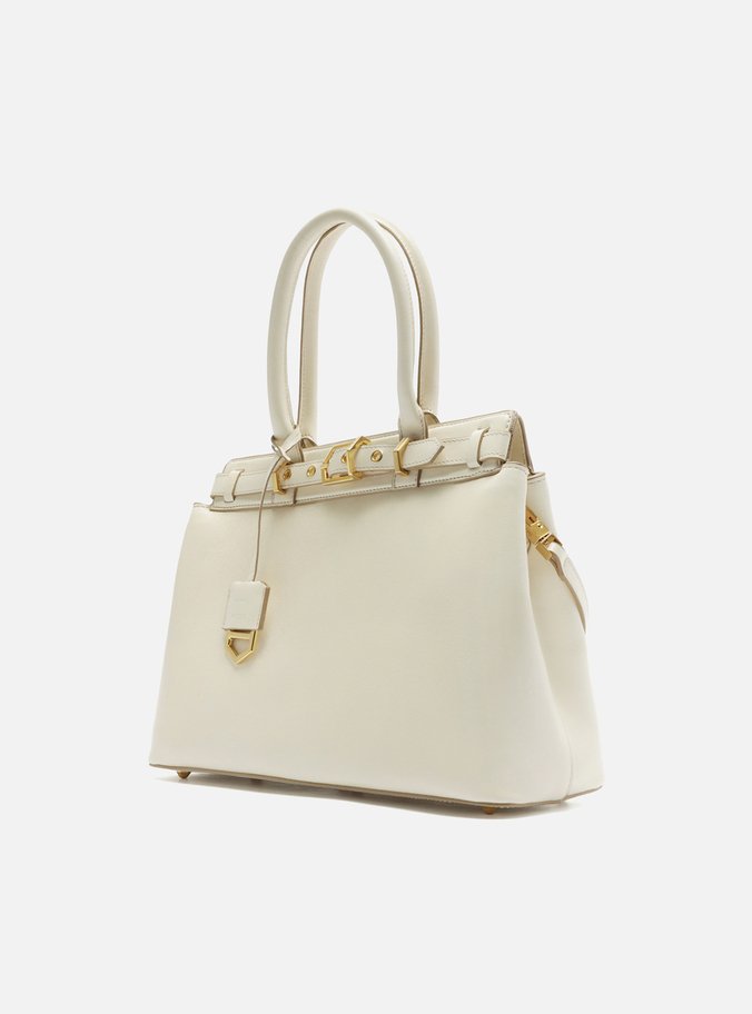 Bolsa Tote Off-White Couro Grande Bag Charm Victória
