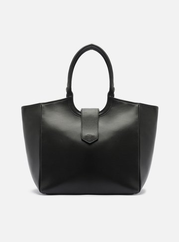Bolsa Preta Tote Média