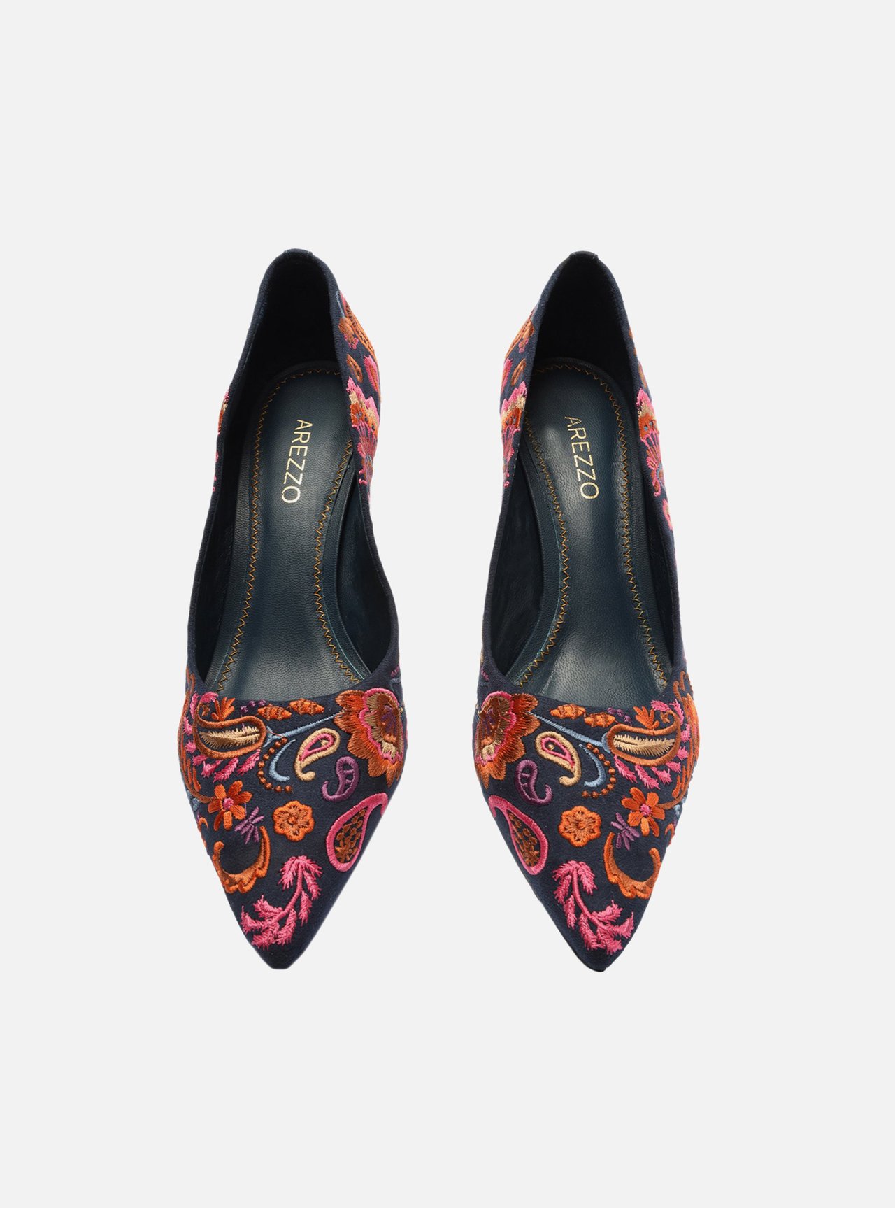 Scarpin bordado arezzo clearance